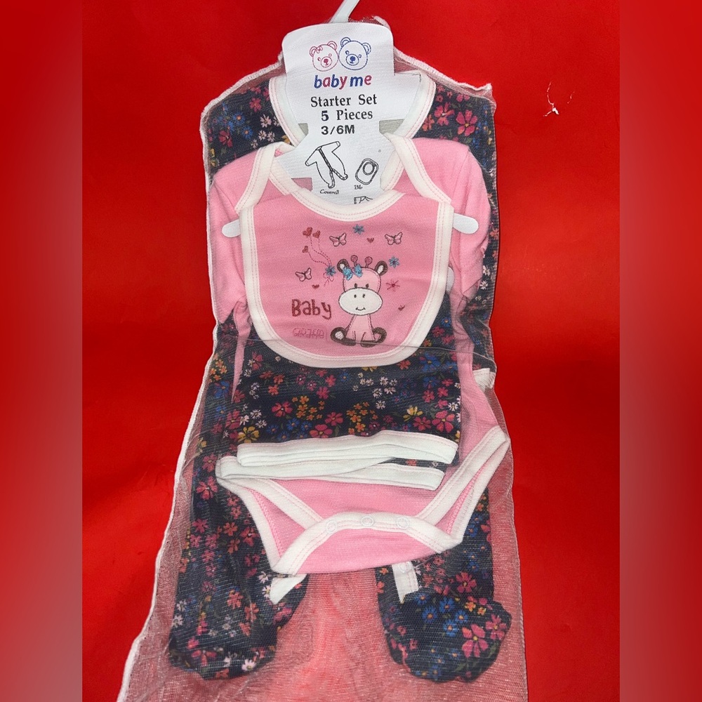 Pink and White Baby Starter Set